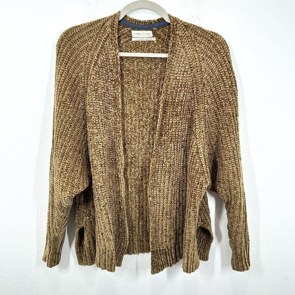 Urban Outfitters Size XS Open Front Cardigan Olive Green Brown Chenille Casual - Picture 1 of 6
